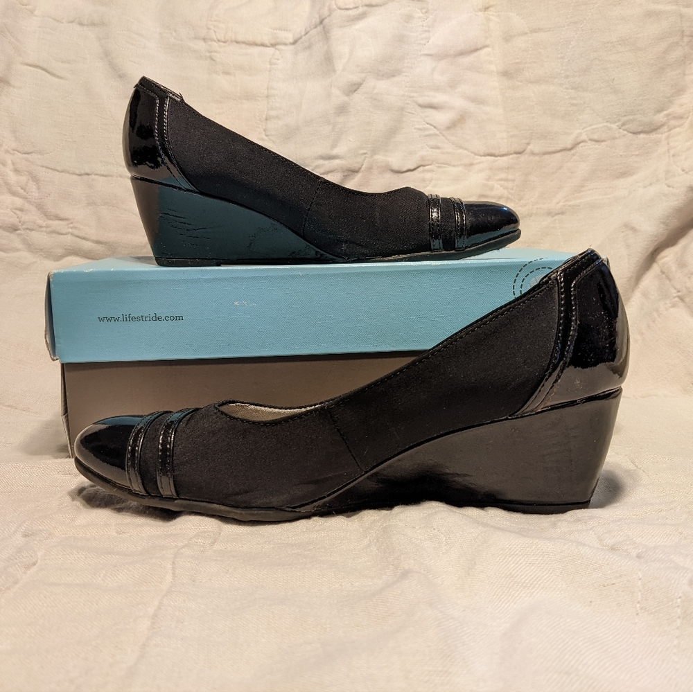 Lifestride Black Wedge Heel
